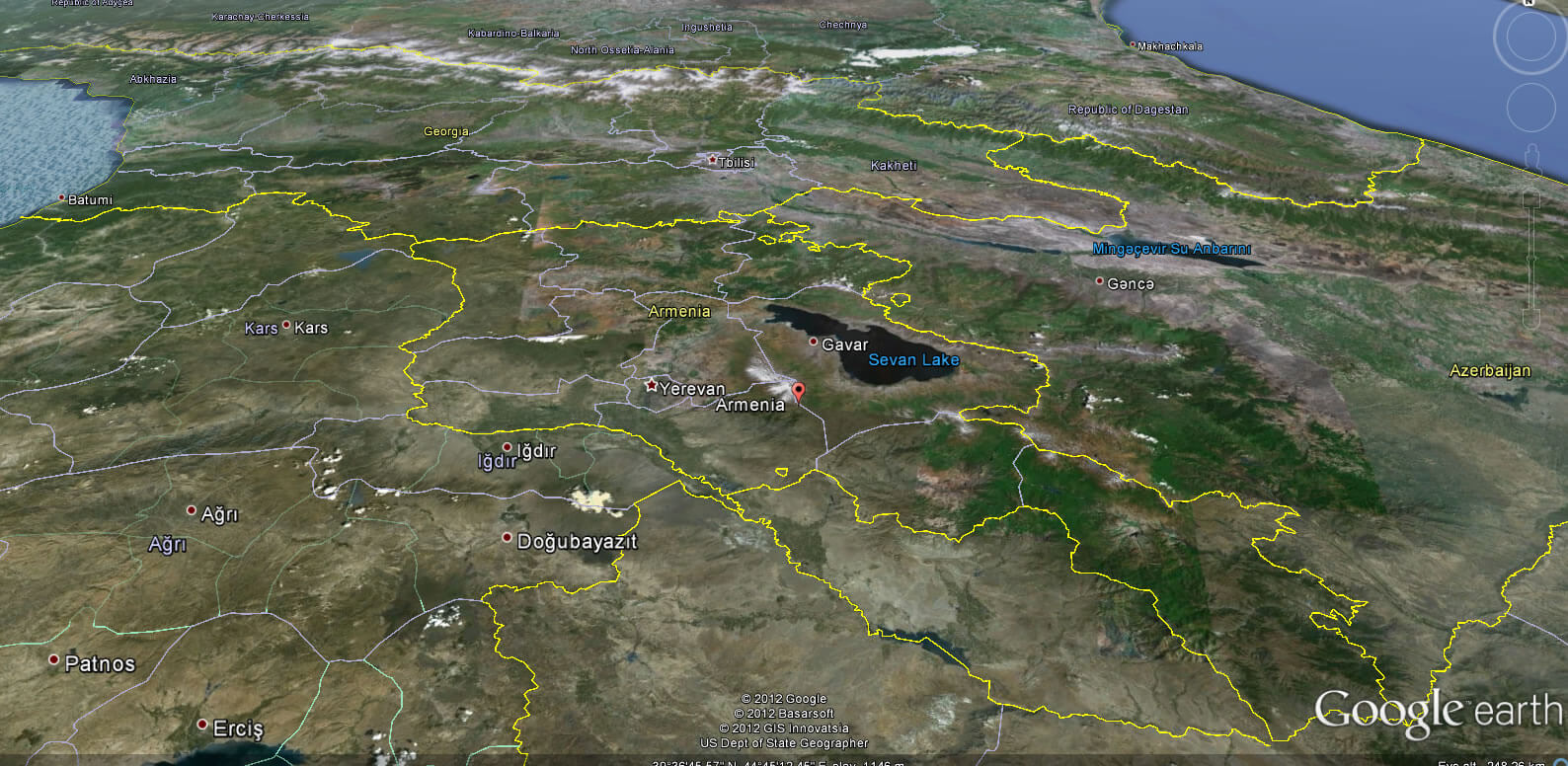 armenien erde karte